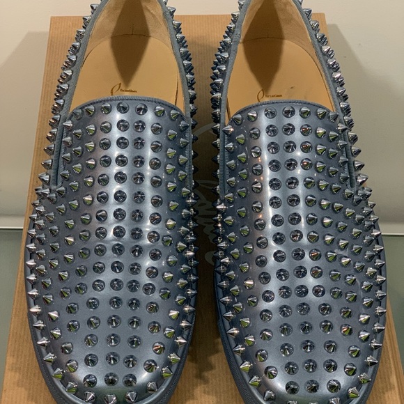 CHRISTIAN LOUBOUTIN ROLLER-BOAT FLAT METAL PATENT - Picture 3 of 5